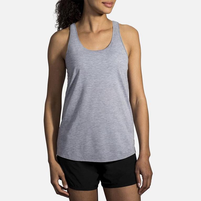 Brooks Distance Running Tank Top - Women's - Grey (60527-JAZQ)